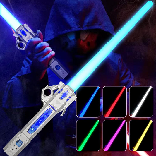 1PC Lightsaber - LED Color Changing Star Wars Lightsabers Toys（7 Color with FX Sound (Motion Sensitive),Expandable Light Swords for Halloween Dress Up Parties, Xmas Present, Galaxy War Fighters